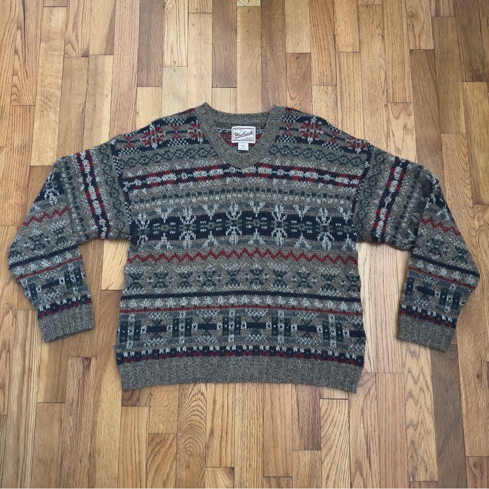Woolrich Womens Nordic Sweater Soft Cozy Sz Small Wool/Cotton Cabincore Winter